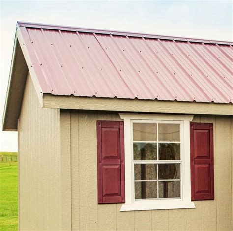 metal roof on shed in a box|metal shed roof detail.